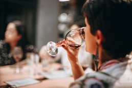 wine glass sip